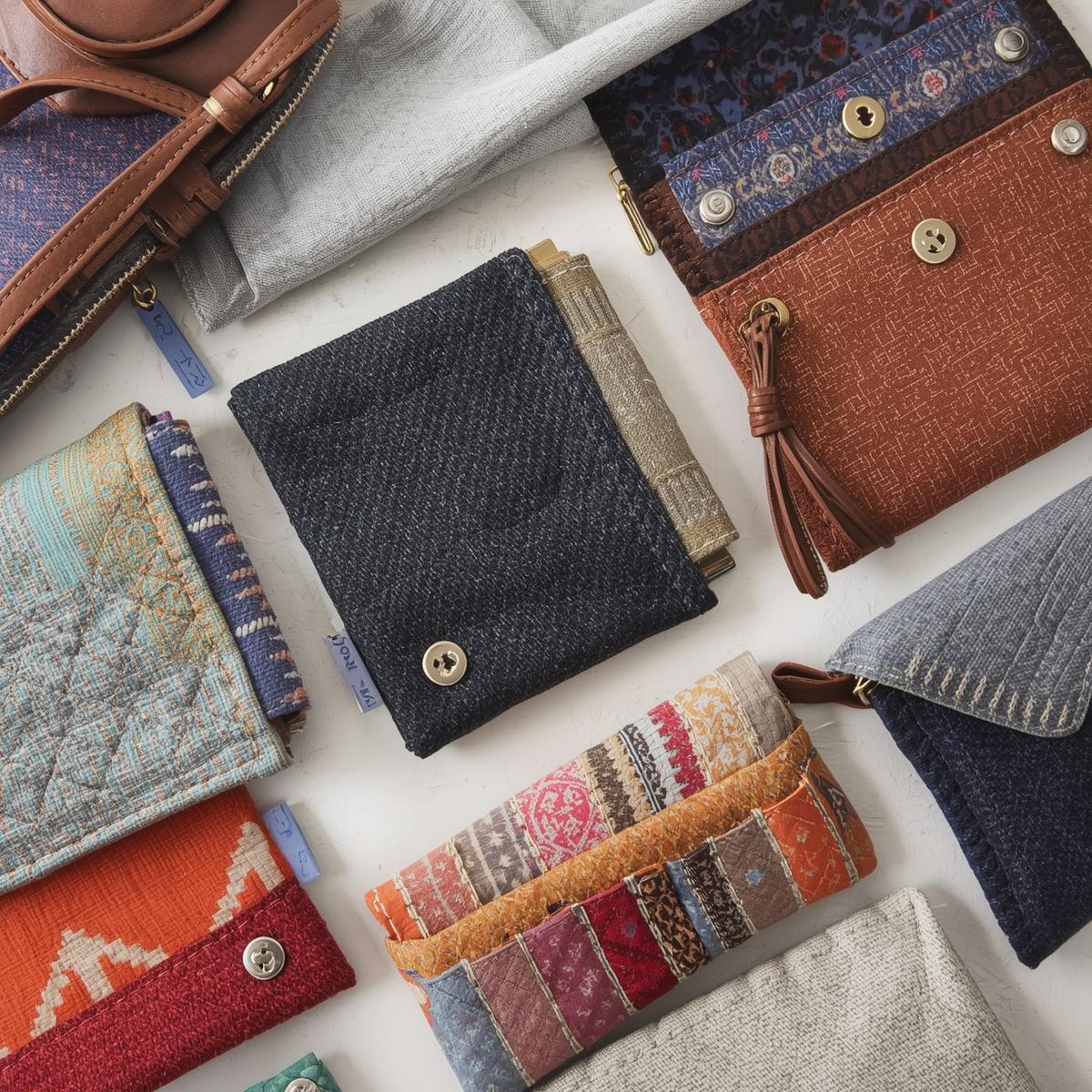 Fabric materials laid out for custom bag production at Vlixaroxghimnaxx